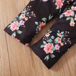 Catpapa Dress Set for 3-24 Months Toddlers Baby Girl Plaid Color Lace Skirt Long Sleeve + Floral Print Pants Casual Wear