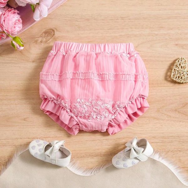 Catpapa Girls' Cotton Leggings - Blush Pink Stretchy Pants 0-3 Years Cute & Comfy