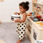 Catpapa Kids Polka Dot Pants - Soft Cotton Trousers for 1-7 Years Elastic Waist Playtime & Casual Wear