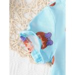 Catpapa Play-Proof 2-Piece Set for Infant Girls 0-3Years: Short-Sleeve & Shorts