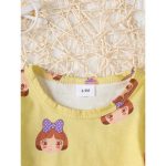 Catpapa Play-Proof 2-Piece Set for Infant Girls 0-3Years: Short-Sleeve & Shorts