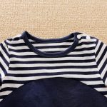 Catpapa Summer Romper for Baby Boys 0-18 Months - Cartoon Penguin Print Striped Short-Sleeve Onesie