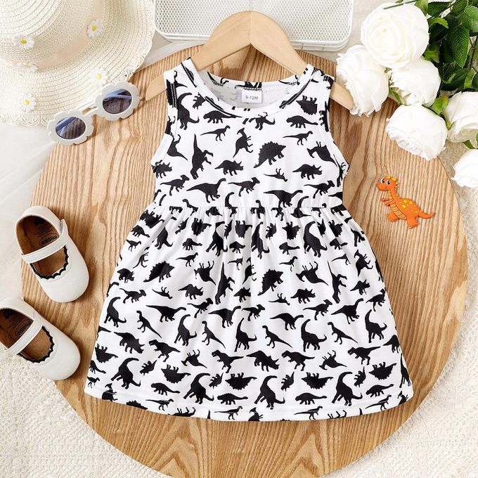 Catpapa Sweet Summer Dress for Baby Girls 0-3Years: Sleeveless A-Line Shift Dress