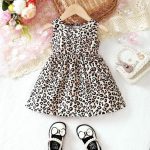Catpapa Sweet Summer Dress for Baby Girls 6-18Months: Sleeveless A-Line Shift Dress with Whimsical Leopard Print
