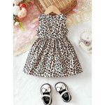 Catpapa Sweet Summer Dress for Baby Girls 6-18Months: Sleeveless A-Line Shift Dress with Whimsical Leopard Print