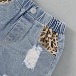 Catpapa Toddler Baju Baby Girl Outfit Cotton Solid Cactus Print Short Sleeve T-shirt Ripped Denim Shorts Summer Baby Girls Fashion 2pcs Outfits 0-3 Years