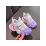 Child Girl Anti Slip Breathable Sneakers Thick Soled Mesh Fabric Kids Walk Shoes