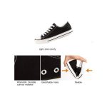 Couple Canvas Low Top Lace-up Shoes Classic Casual Sneakers Black