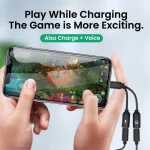 Fast iPhone Charging Braided Cable with Dual Female Lightning Music & Charge Adapter, Headphone and Charging port - Image 2