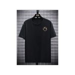 Dou-color Dou-color Men's Fashion Thick Hip Hop T-shirt -Black