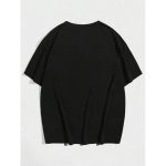 Dou-color Dou-color Men's Fashion Thick Skull Style Printed T-shirt - Black