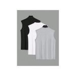 Dou-color Men's Vests 3in1 Tank Top T-Shirt