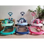 Easy and Safe Baby Walker with Parent Push Handle