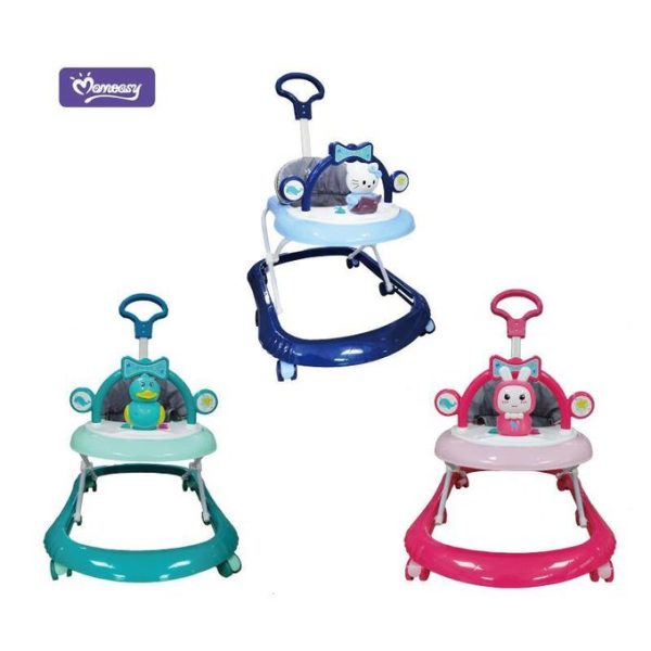 Easy and Safe Baby Walker with Parent Push Handle