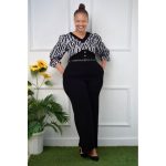 Elegant Jumpsuit Black/white