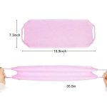 EXFOLIATING BACK SCRUBBER WASH CLOTH STRETCHABLE STRAP NYLON BATH TOWEL