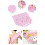 EXFOLIATING BACK SCRUBBER WASH CLOTH STRETCHABLE STRAP NYLON BATH TOWEL
