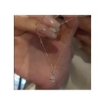 Fahion New Minimalist Waterdrop Zircon Necklace Sparkling Luxury Dainty Chain Trendy Hypoallergenic Collarbone Jewelry