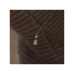 Fahion New Minimalist Waterdrop Zircon Necklace Sparkling Luxury Dainty Chain Trendy Hypoallergenic Collarbone Jewelry