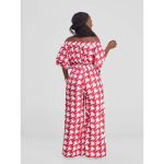 Fashion & Style Ladies Classy Jumpsuit -Red & White