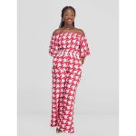Fashion & Style Ladies Classy Jumpsuit -Red & White