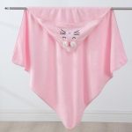 Fashion Ultra Soft Hooded Cartoon Kids Bath Towel PINK