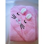 Fashion Ultra Soft Hooded Cartoon Kids Bath Towel PINK