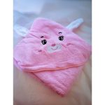 Fashion Ultra Soft Hooded Cartoon Kids Bath Towel PINK