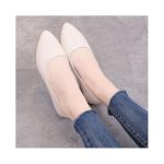 FUXING FASHION Women's leather shoes women flat shoes