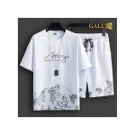 GALUIN Short Sleeve T-shirt + Shorts - White