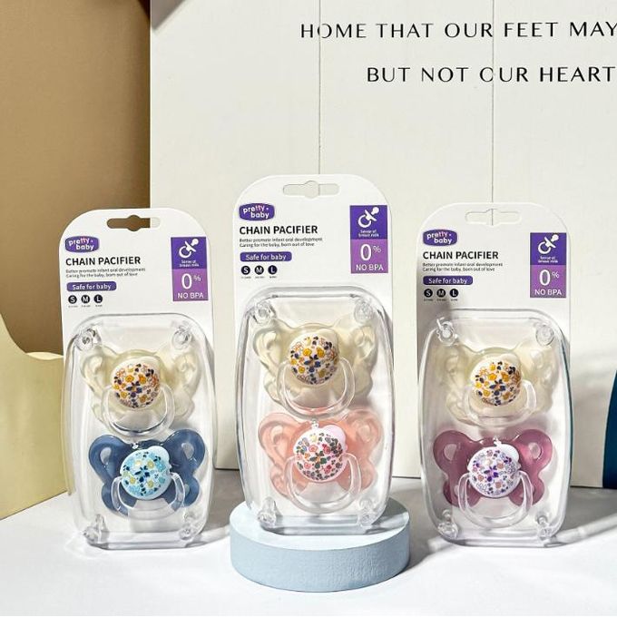 General 2 - Pack Baby Silicone Pacifiers, BPA - Free, Flat pacifier