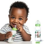 Green 250ml Silicone Baby Bottle - BPA-Free, Anti-Colic & Shatterproof