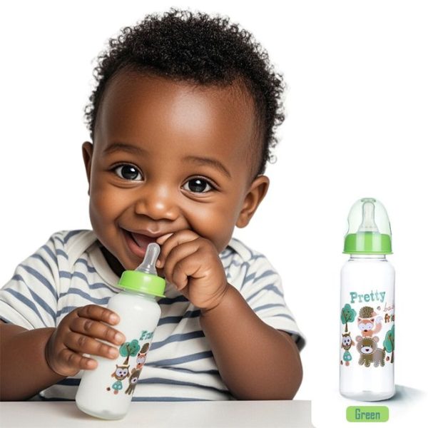 Green 250ml Silicone Baby Bottle - BPA-Free, Anti-Colic & Shatterproof