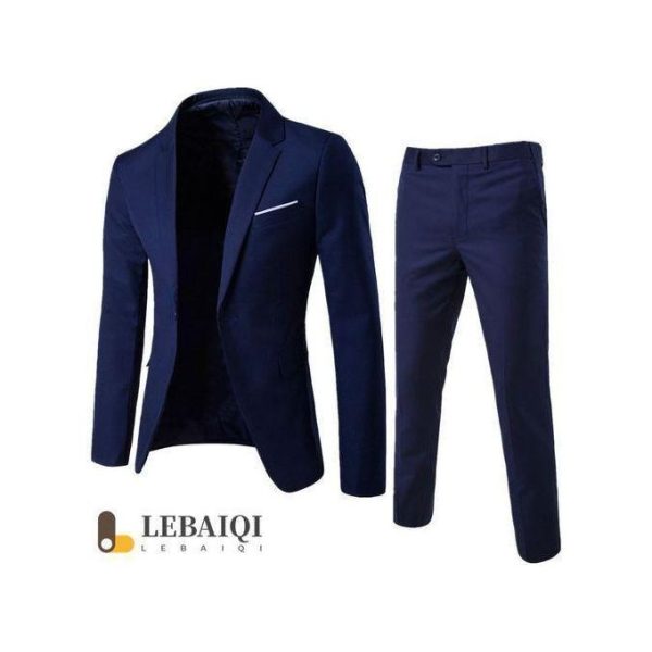 Gukbis Men's Suit 2 Pieces Classic Luxury Wedding Suit, Professional Suit