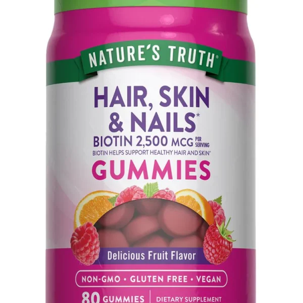 Hair, skin, and nails biotin gummies
