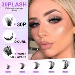 Halal DIY Lash Kit 280pcs - 8-16mm Vegan Clusters, Sweatproof for Wedding & Eid