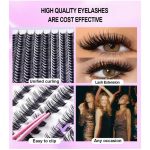 Halal DIY Lash Kit 280pcs - 8-16mm Vegan Clusters, Sweatproof for Wedding & Eid