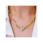 High-grade double-layer love magnetic heart-shaped pendant pearl necklace light luxury niche design versatile temperament clavicle chain