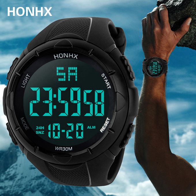 Honhx Men's Clock Sport Digital LED Wrist Watch Luxury
