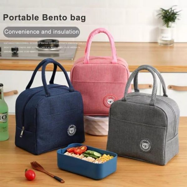 Hot Selling Portable Canvas Lunch Bag For Work Or Picnic Insulated Bag