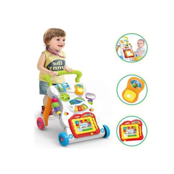 Huanger Fashion Musical Baby Walker/Push Walker-Multicolored