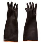 Industrial-Grade Black Rubber Safety Gloves