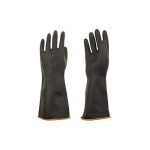 Industrial-Grade Black Rubber Safety Gloves