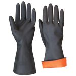 Industrial-Grade Black Rubber Safety Gloves