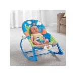 Infant To Toddler Baby Rocker With Musical Toy Bar & Vibrations- BLUE