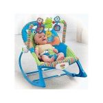 Infant To Toddler Baby Rocker With Musical Toy Bar & Vibrations- BLUE