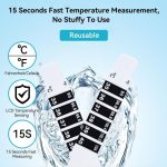 Instant Read Forehead Temperature Thermometer Strips,Reusable Fever Thermometer Strip,Adhesive Checking Thermometer Strip Of Children/Infants/Adults/Elderly People-3pcs