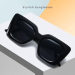 iyooyoo Large Square Fashionable Oversize Sunglasses for Men Women, UV400 Protection Unisex