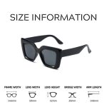 iyooyoo Large Square Fashionable Oversize Sunglasses for Men Women, UV400 Protection Unisex