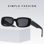 iyooyoo Small Vintage Rectangle Sunglasses for Men Women, UV400 Protection Unisex